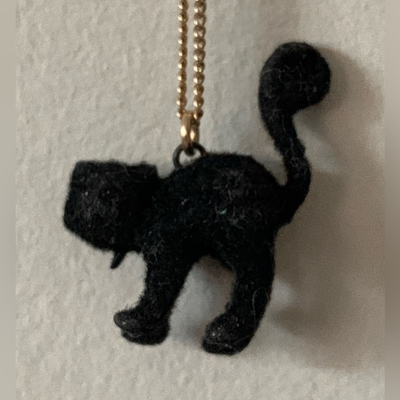 New vintage black cat pendant necklace - Picture 6 of 13
